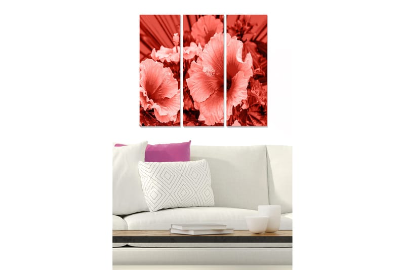 Canvastaulu Abstract 3-pak Monivärinen, 20x50 cm