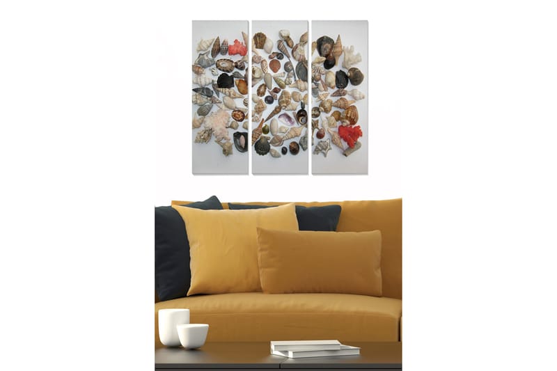 Canvastaulu Abstract 3-pak Monivärinen, 20x50 cm