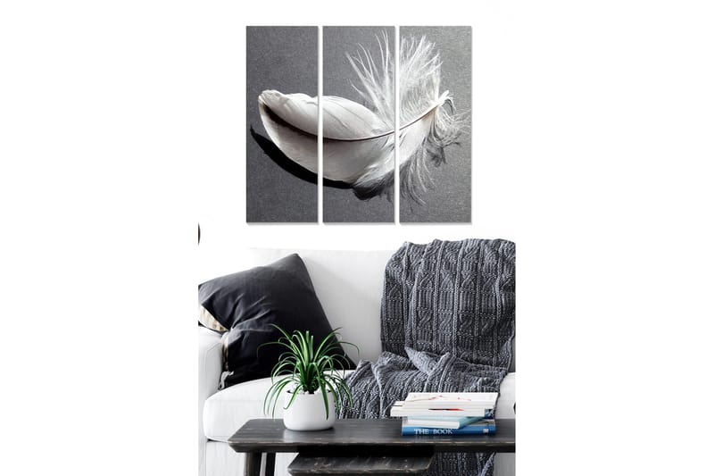 Canvastaulu Abstract 3-pak Monivärinen, 20x50 cm