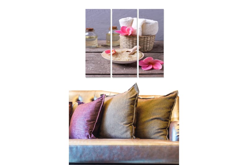 Canvastaulu Abstract 3-pak Monivärinen, 20x50 cm