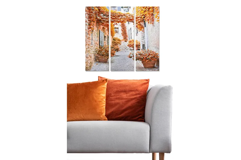 Canvastaulu Abstract 3-pak Monivärinen, 20x50 cm