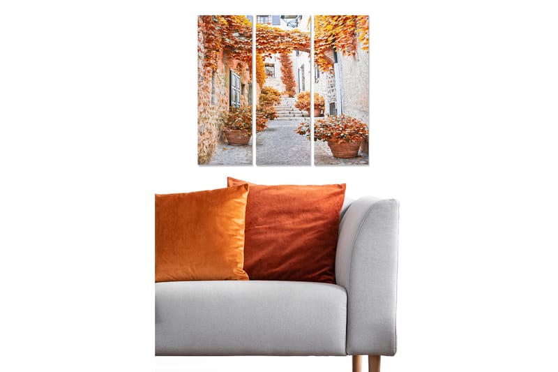 Canvastaulu Abstract 3-pak Monivärinen, 20x50 cm