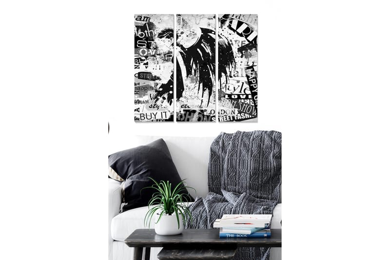 Canvastaulu Abstract 3-pak Monivärinen, 20x50 cm