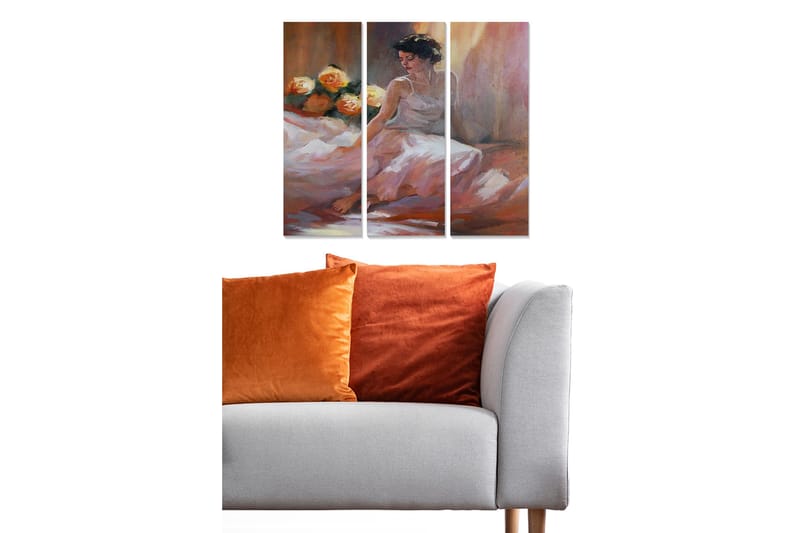 Canvastaulu Abstract 3-pak Monivärinen, 20x50 cm