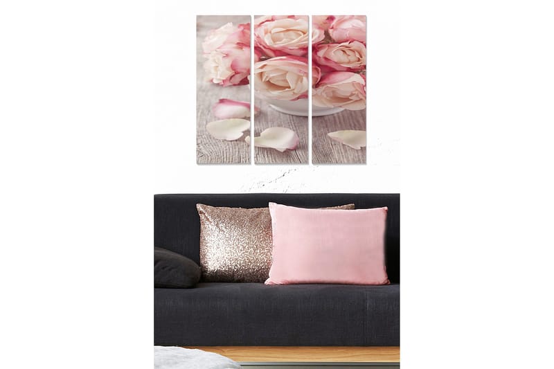 Canvastaulu Abstract 3-pak Monivärinen, 20x50 cm