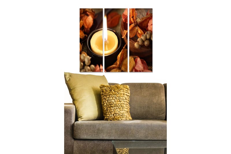 Canvastaulu Abstract 3-pak Monivärinen, 20x50 cm