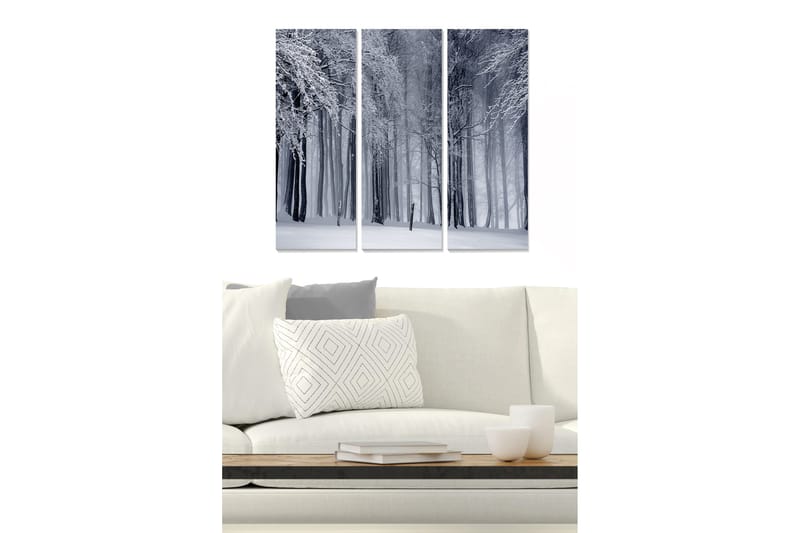 Canvastaulu Abstract 3-pak Monivärinen, 20x50 cm