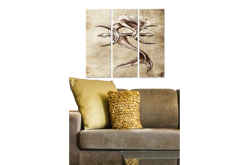 Canvastaulu Abstract 3-pak Monivärinen, 20x50 cm