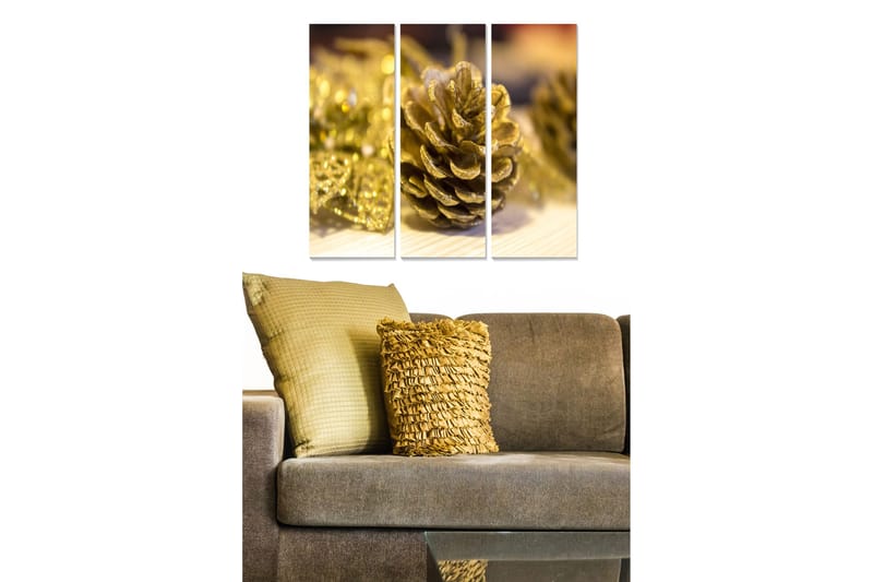 Canvastaulu Abstract 3-pak Monivärinen, 20x50 cm