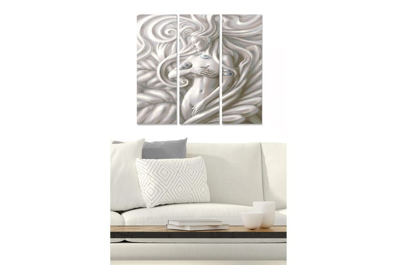 Canvastaulu Abstract 3-pak Monivärinen, 20x50 cm