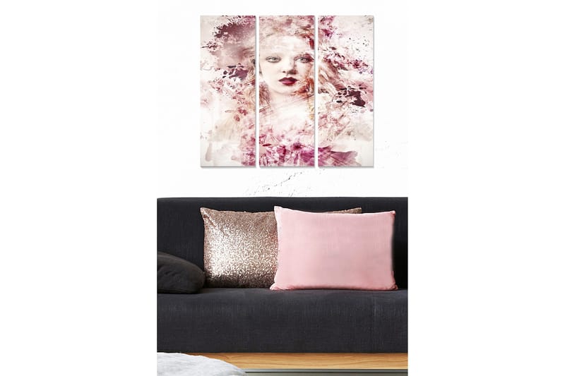 Canvastaulu Abstract 3-pak Monivärinen, 20x50 cm