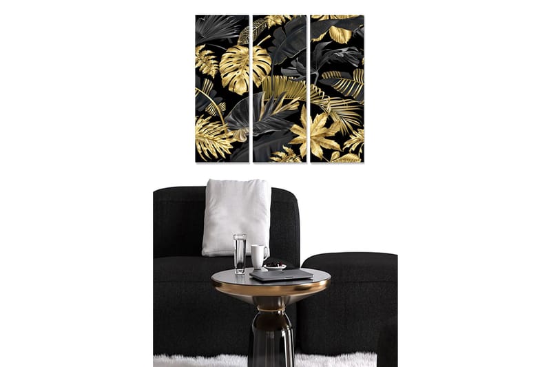 Canvastaulu Abstract 3-pak Monivärinen, 20x50 cm