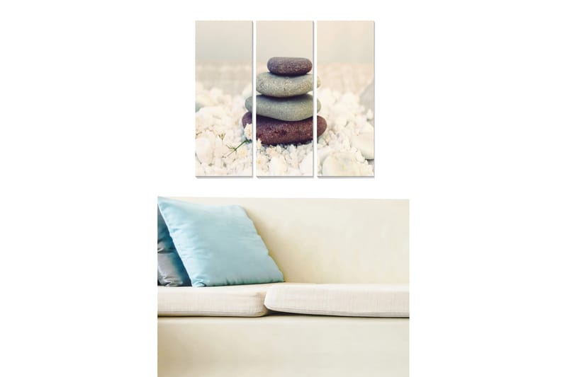 Canvastaulu Abstract 3-pak Monivärinen, 20x50 cm