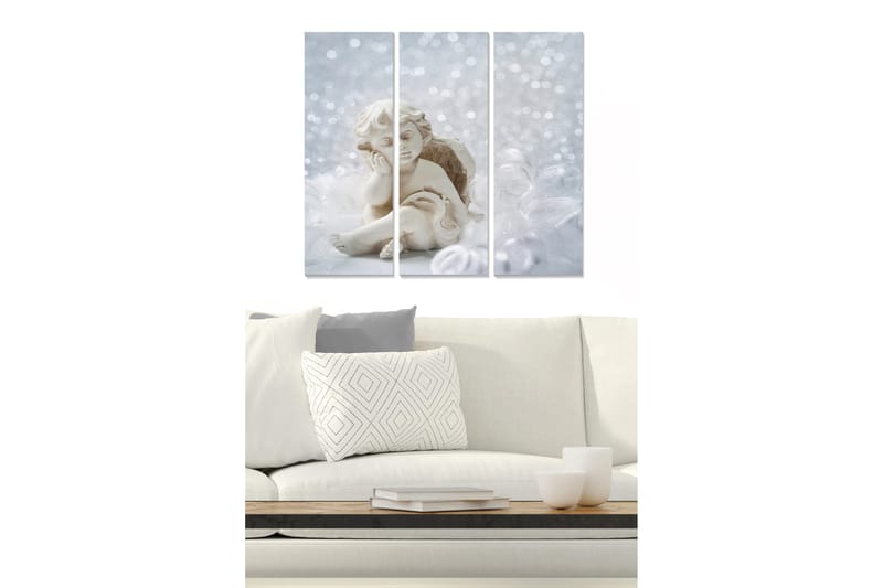 Canvastaulu Abstract 3-pak Monivärinen, 20x50 cm