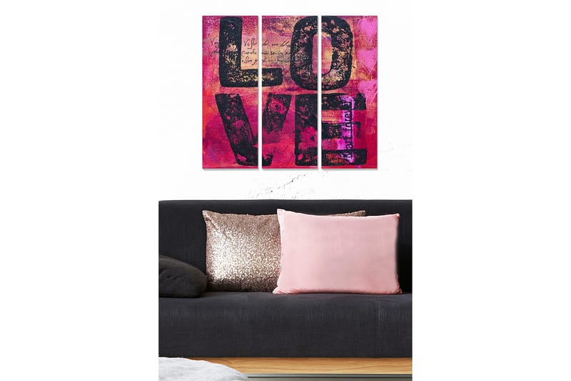 Canvastaulu Animal 3-pak Monivärinen, 20x50 cm