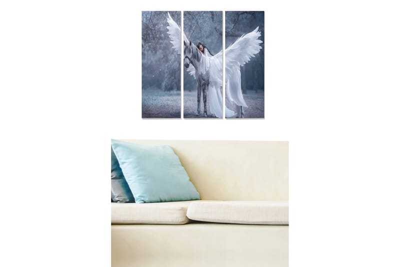 Canvastaulu Animal 3-pak Monivärinen, 20x50 cm