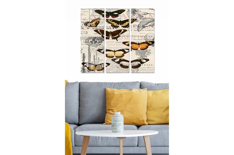 Canvastaulu Animal 3-pak Monivärinen - 20x50 cm - Sisustustuotteet - Seinäkoristeet