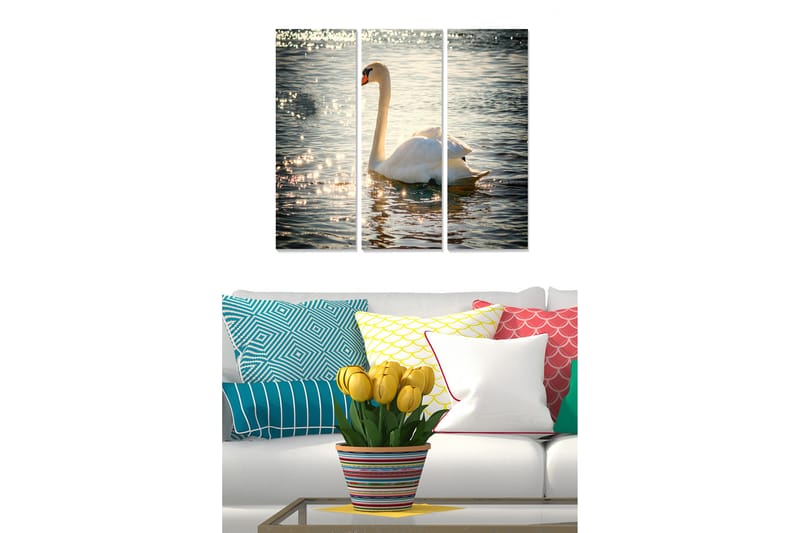 Canvastaulu Animal 3-pak Monivärinen - 20x50 cm - Sisustustuotteet - Seinäkoristeet