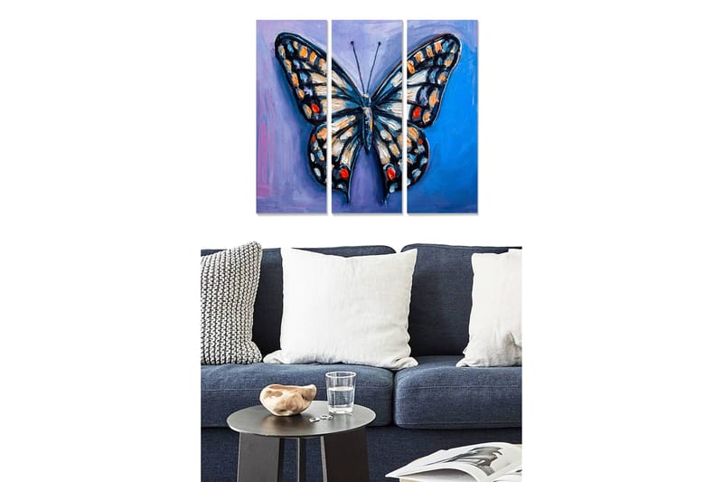 Canvastaulu Animal 3-pak Monivärinen - 20x50 cm - Sisustustuotteet - Seinäkoristeet
