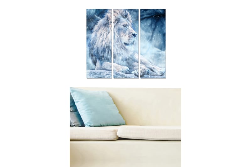 Canvastaulu Animal 3-pak Monivärinen - 20x50 cm - Sisustustuotteet - Seinäkoristeet