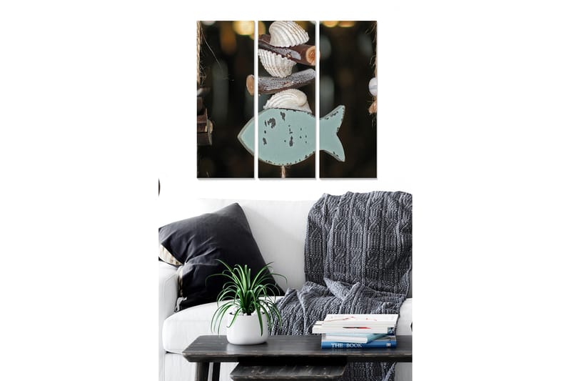 Canvastaulu Animal 3-pak Monivärinen - 20x50 cm - Sisustustuotteet - Seinäkoristeet