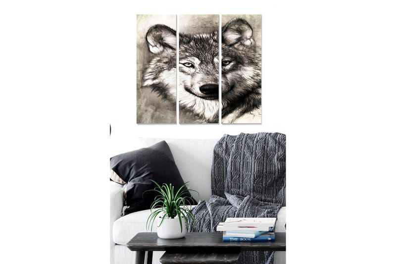 Canvastaulu Animal 3-pak Monivärinen - 20x50 cm - Sisustustuotteet - Seinäkoristeet