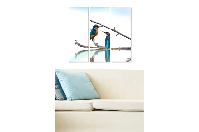 Canvastaulu Animal 3-pak Monivärinen - 20x50 cm - Sisustustuotteet - Seinäkoristeet