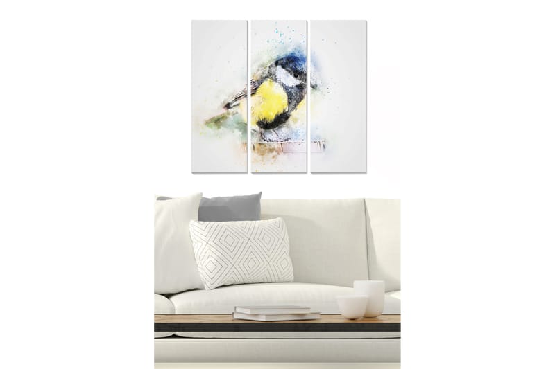 Canvastaulu Animal 3-pak Monivärinen - 20x50 cm - Sisustustuotteet - Seinäkoristeet