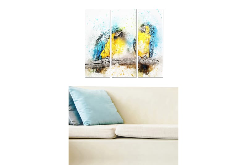 Canvastaulu Animal 3-pak Monivärinen - 20x50 cm - Sisustustuotteet - Seinäkoristeet