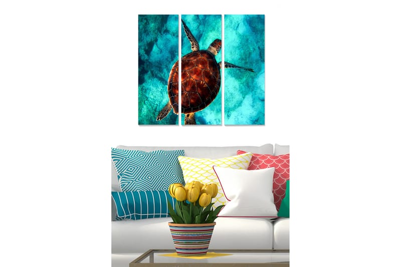 Canvastaulu Animal 3-pak Monivärinen - 20x50 cm - Sisustustuotteet - Seinäkoristeet