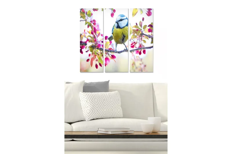 Canvastaulu Animal 3-pak Monivärinen, 20x50 cm