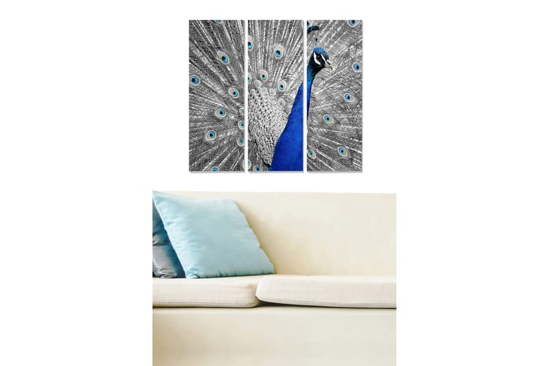 Canvastaulu Animal 3-pak Monivärinen, 20x50 cm