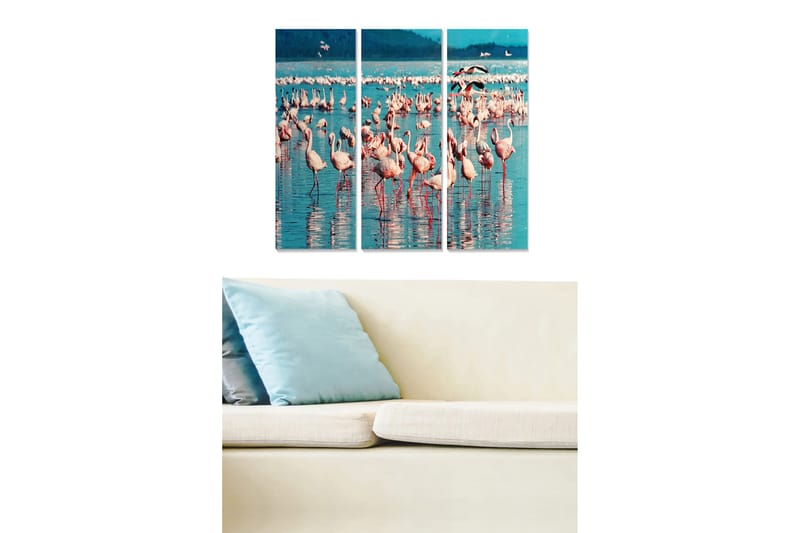 Canvastaulu Animal 3-pak Monivärinen, 20x50 cm