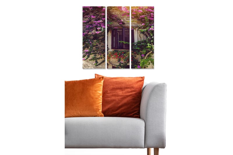 Canvastaulu Animal 3-pak Monivärinen, 20x50 cm