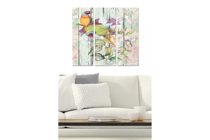 Canvastaulu Animal 3-pak Monivärinen, 20x50 cm