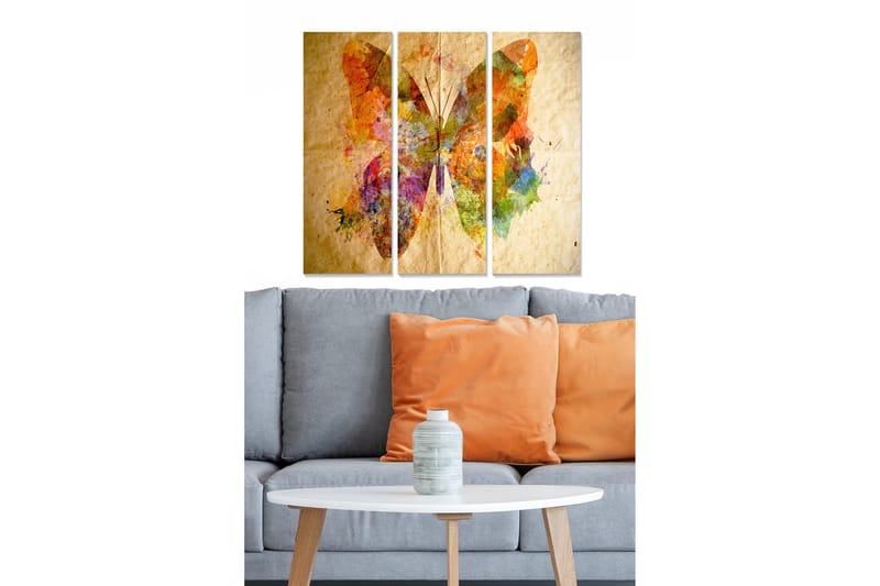 Canvastaulu Animal 3-pak Monivärinen, 20x50 cm