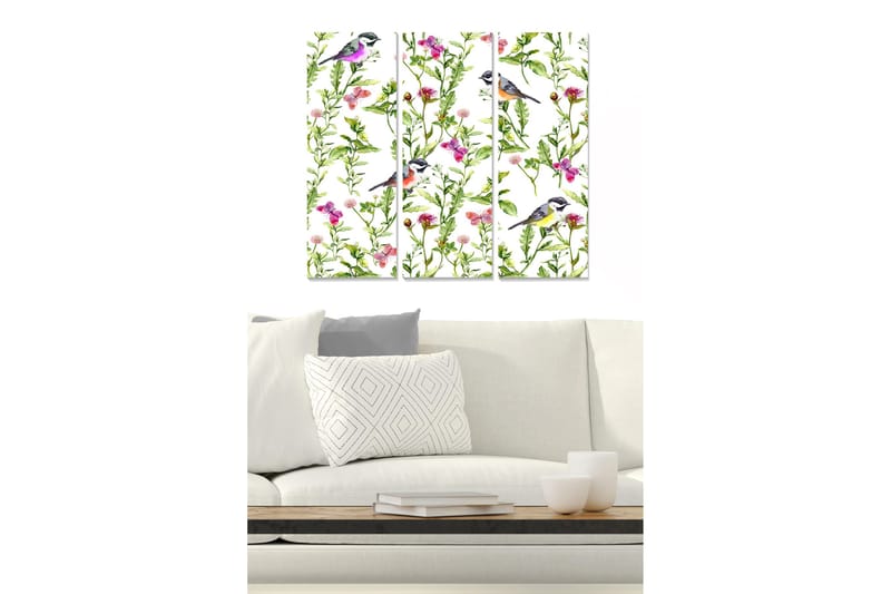 Canvastaulu Animal 3-pak Monivärinen, 20x50 cm