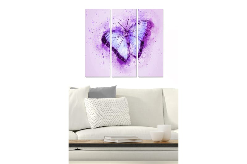 Canvastaulu Animal 3-pak Monivärinen, 20x50 cm