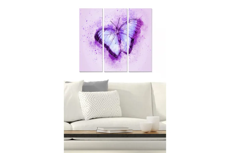 Canvastaulu Animal 3-pak Monivärinen, 20x50 cm