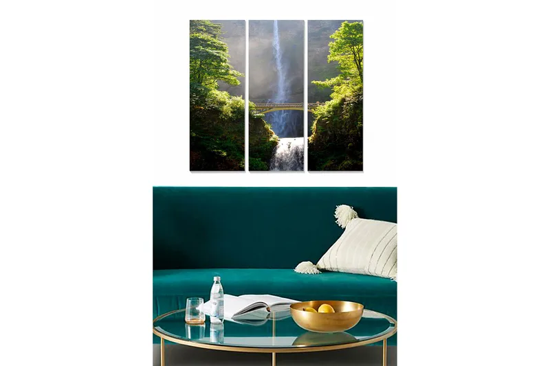 Canvastaulu Building 3-pak Monivärinen, 20x50 cm