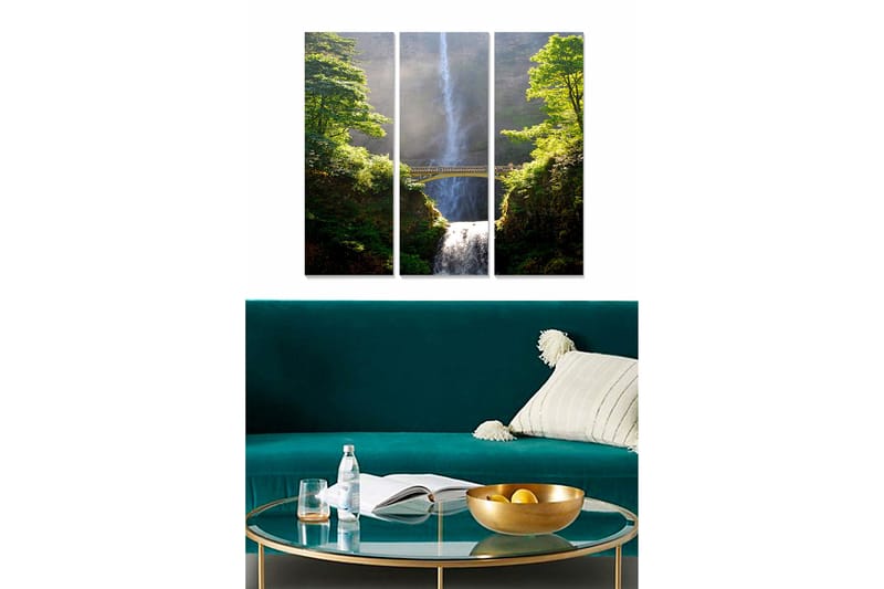 Canvastaulu Building 3-pak Monivärinen, 20x50 cm