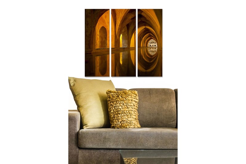 Canvastaulu Building 3-pak Monivärinen, 20x50 cm