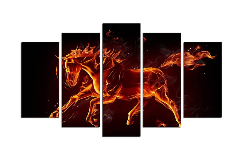 Canvastaulu Christmas Animals 5-pak Monivärinen, 20x60 cm