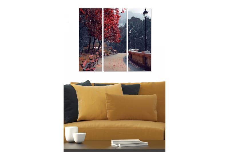 Canvastaulu City 3-pak Monivärinen - 20x50 cm - Sisustustuotteet - Seinäkoristeet