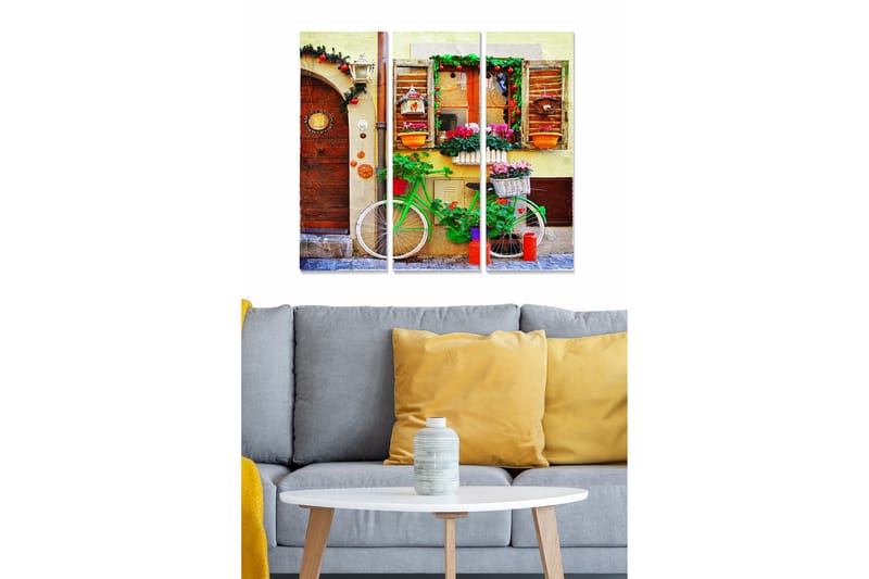 Canvastaulu City 3-pak Monivärinen - 20x50 cm - Sisustustuotteet - Seinäkoristeet