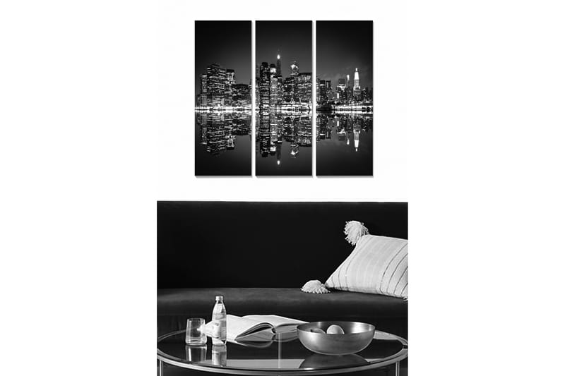 Canvastaulu City 3-pak Monivärinen - 20x50 cm - Sisustustuotteet - Seinäkoristeet