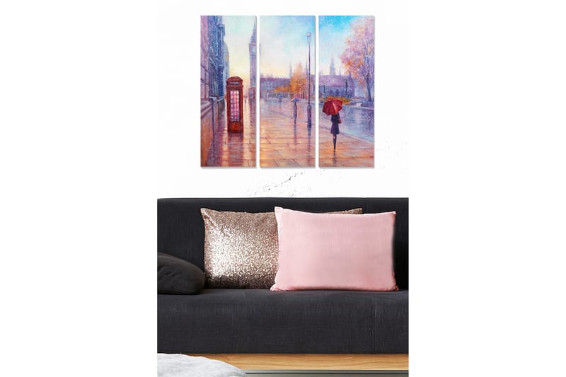 Canvastaulu City 3-pak Monivärinen - 20x50 cm - Sisustustuotteet - Seinäkoristeet