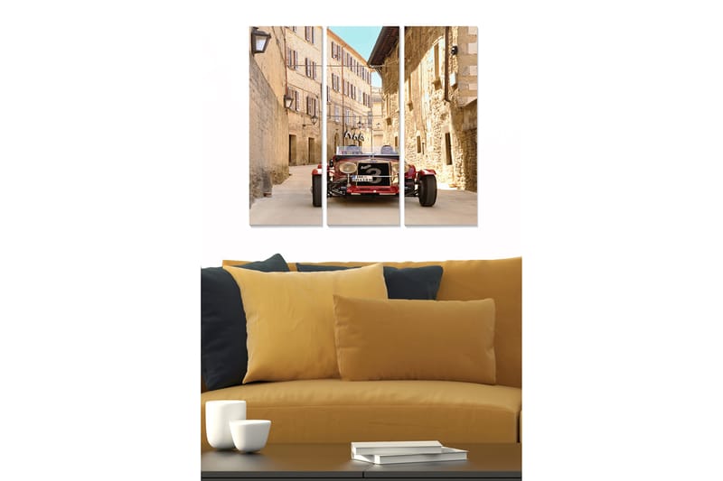 Canvastaulu City 3-pak Monivärinen - 20x50 cm - Sisustustuotteet - Seinäkoristeet