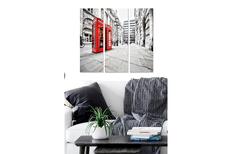 Canvastaulu City 3-pak Monivärinen - 20x50 cm - Sisustustuotteet - Seinäkoristeet