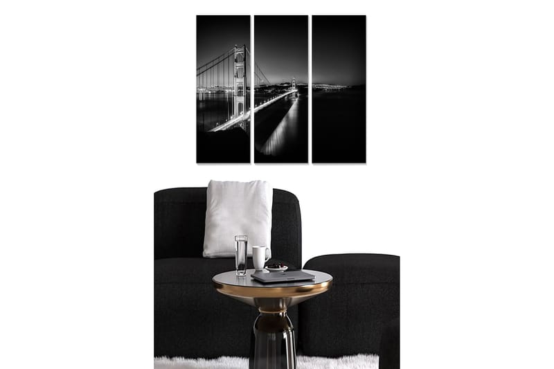 Canvastaulu City 3-pak Monivärinen - 20x50 cm - Sisustustuotteet - Seinäkoristeet